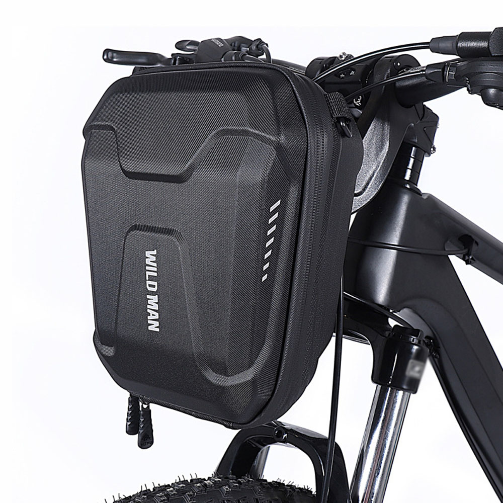 Mountain Biking Hip Pack - 自転車ハンドルバーバッグ自転車フロントハンギングバッグ防水EVAハードシェル3Lショルダーストラップ付きマウンテンバイク電動スクーター用