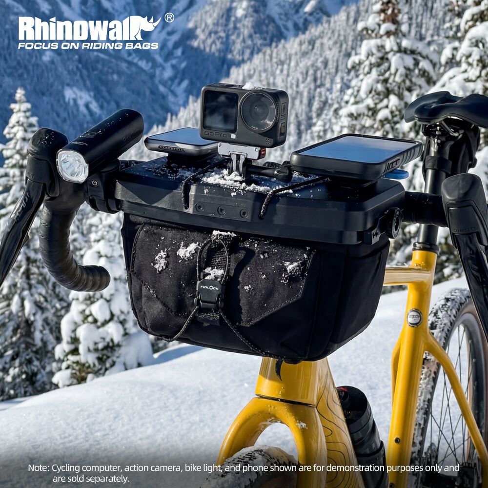 Mountain Biking Hip Pack - Rhinowalk 3.3L バイクハンドルバーバッグ クイックリリース モジュラーフロントストレージパック ロードバイク、MTB、マウンテンバイク用サイクリングアクセサリー
