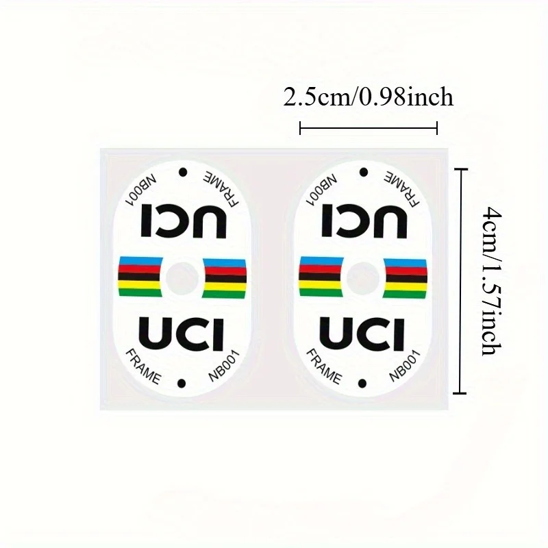 Mountain Biking Uci - 2 個 UCI 認定自転車バルブステッカー PVC 傷つきにくい耐久性のあるデカール
