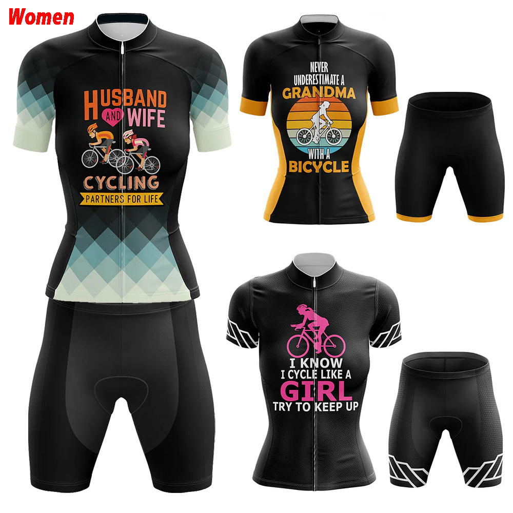 Mountain Biking Outfits Women - 夫と妻ポリエステルサイクリング服制服ジャージ女性のバイクショーツ男 Mtb パンツ衣装セット自転車マウンテンスポーツ
