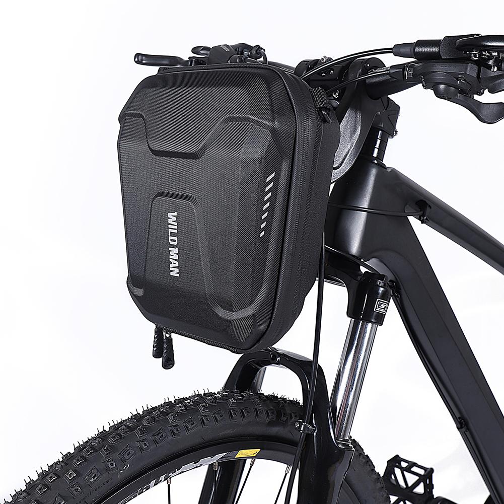 Mountain Biking Hip Pack - 耐衝撃自転車ハンドルバーヘッドバッグ複数の仕分けコンパートメントマウンテンMTBロードバイクハードシェル電話ケース