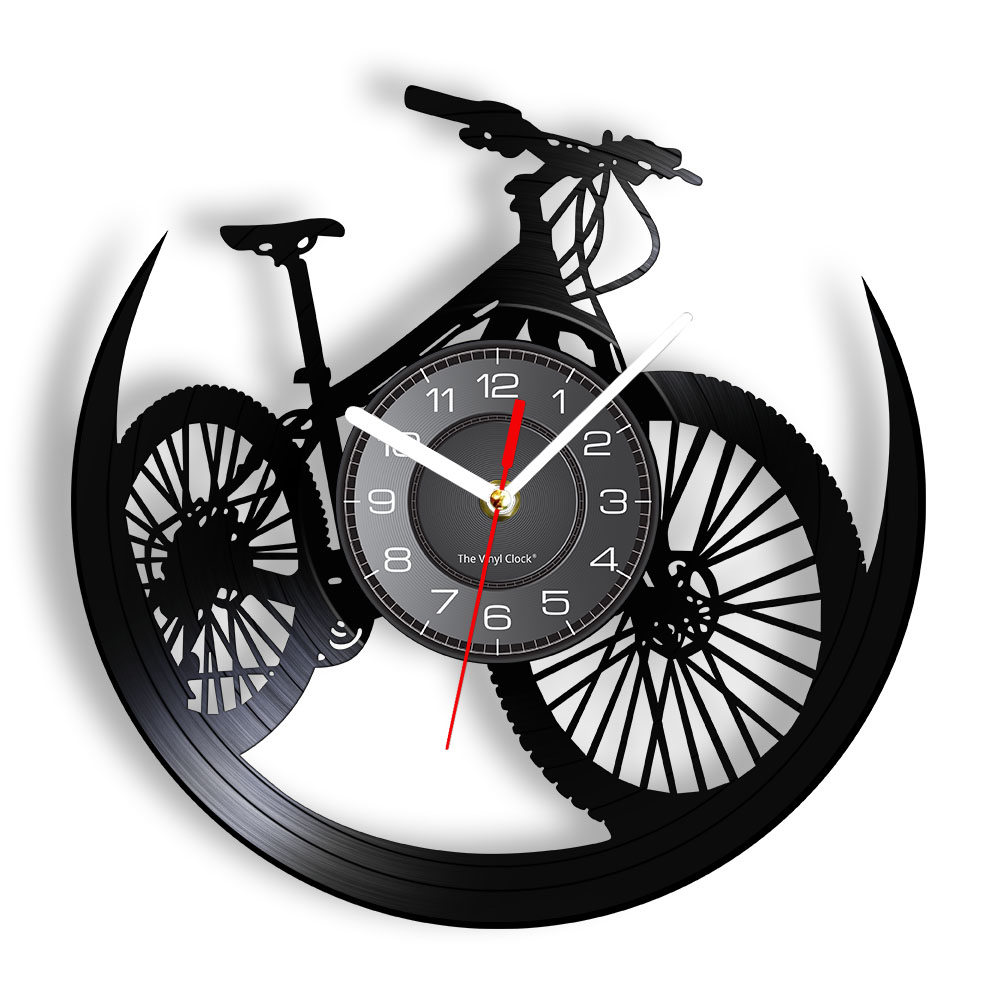 Mountain Biking Events - ロードバイクビニールアルバム,スポーツイベント,サイクリング,マウンテンバイカー,サイクリストへのギフト用の壁時計