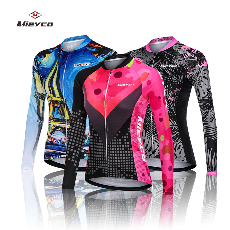 Mountain Biking Outfits Women - サイクリングジャージ 夏用 薄手 長袖 チーム アウトドア