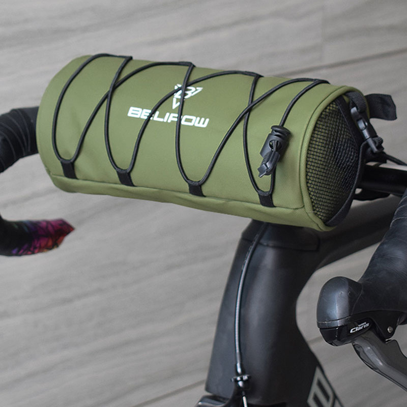 Mountain Biking Hip Pack - 2L/5LBike ハンドルバーバッグ 防水レインカバー付き 自転車用フロントバイクバッグ - 耐水性デュアルジッパー