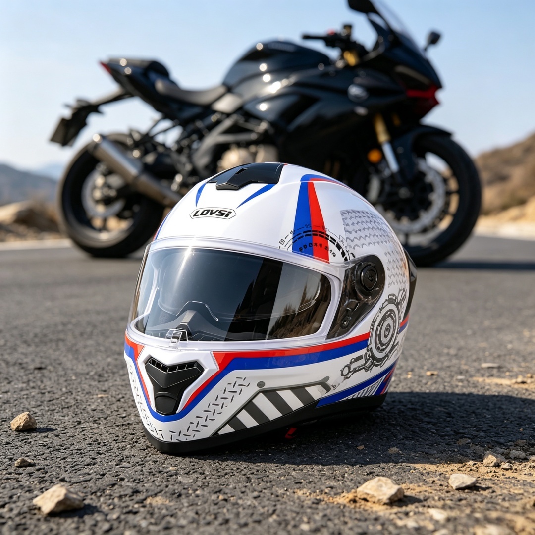 男女兼用フルフェイスオートバイヘルメット DOT認証取得済み - Mountain Biking Full Face Helmet のレビューと価格