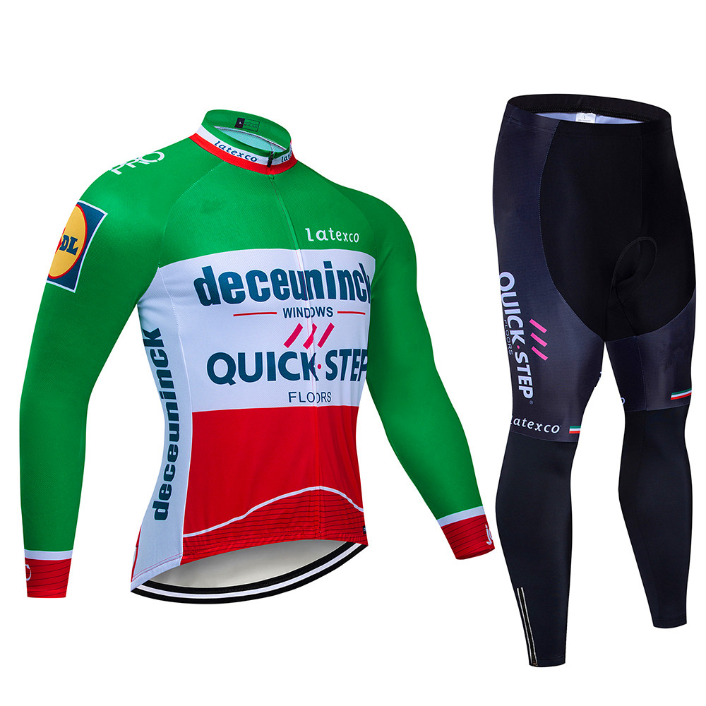 クイックステップサイクリングジャージセット,長袖,マウンテン - Mountain Biking Long Sleeve Shirt のレビューと価格