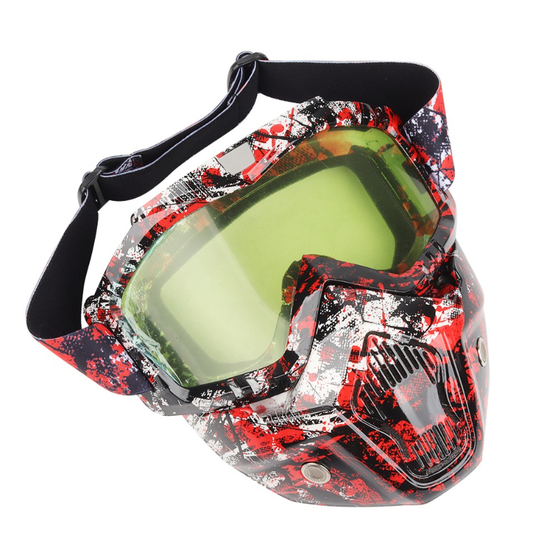オートバイのゴーグル、マスク、オフロードバイクの通気性のある - Mountain Biking Full Face Helmet のレビューと価格