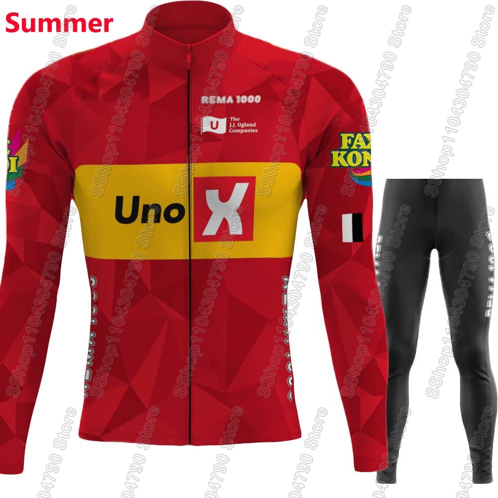 ウノXプロチーム2026サイクリングジャージセット長袖ノルウ - Mountain Biking Pants のレビューと価格