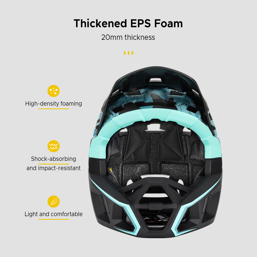 大人用フルフェイスマウンテンバイクヘルメット,ダウンヒルマウ - Mountain Biking Full Face Helmet のレビューと価格