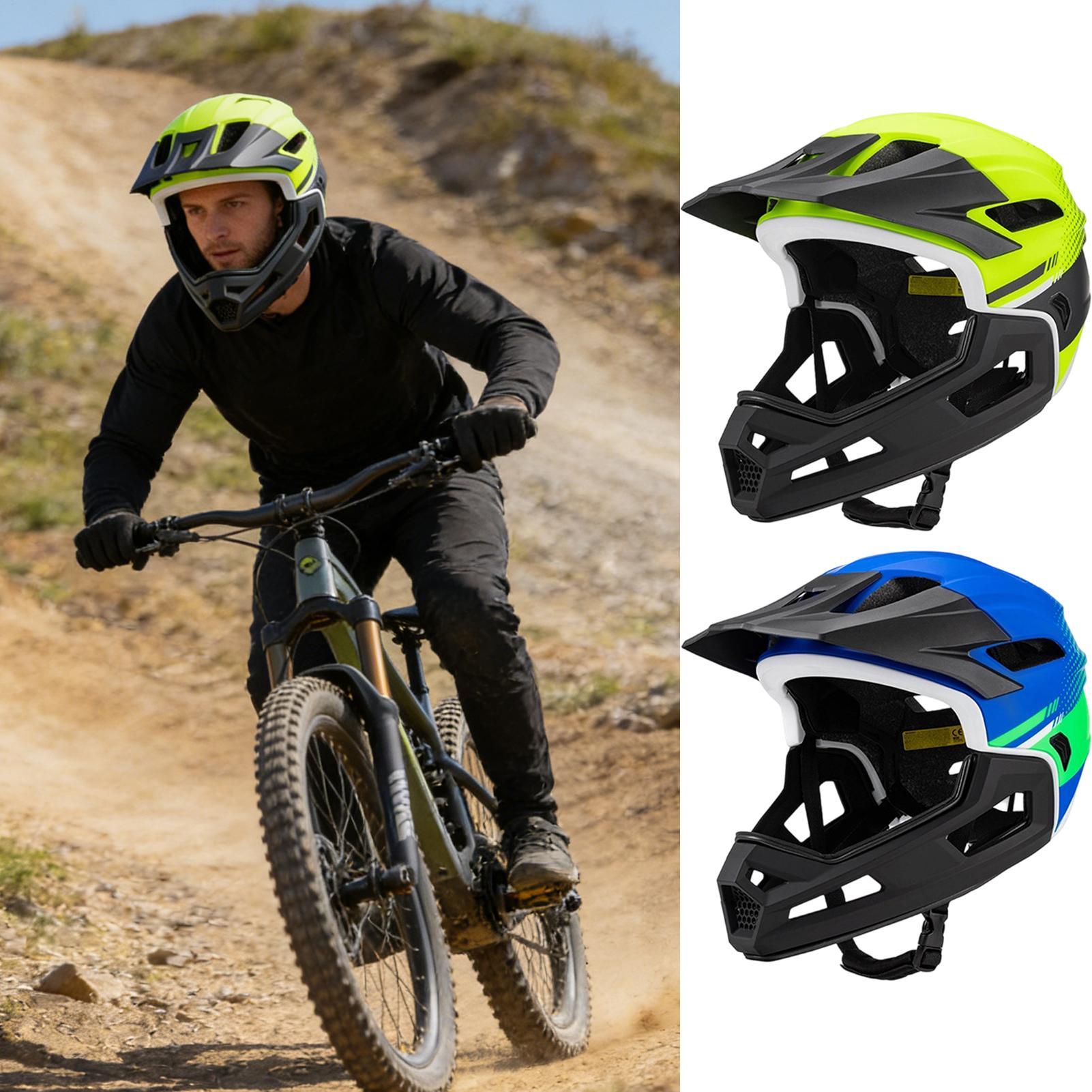 マウンテンバイクフルフェイスヘルメットサイクリング頭部保護衝 - Mountain Biking Full Face Helmet のレビューと価格