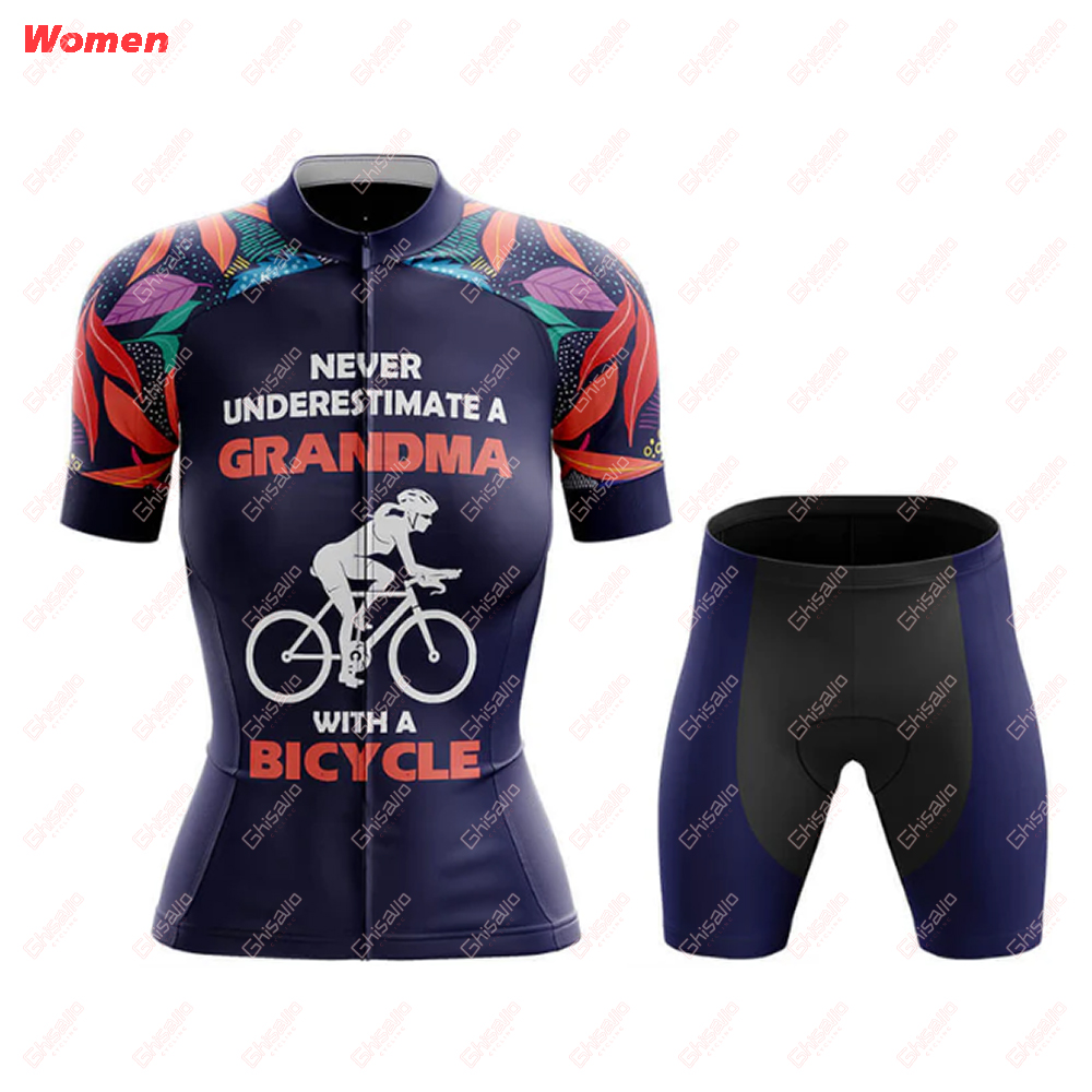 新しいおばあちゃんポリエステルサイクリング服制服ジャージ女性 - Mountain Biking Outfits Women のレビューと価格