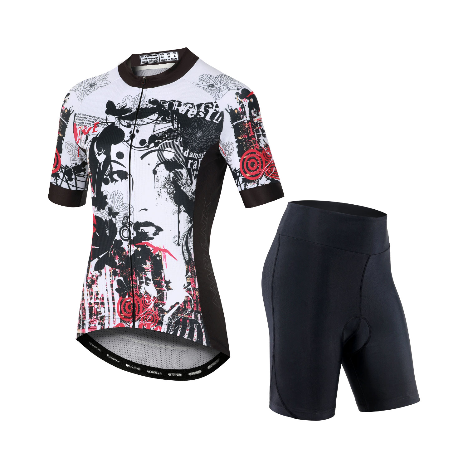新しいサイクリングジャージセットサイクリング服速乾性と通気性 - Mountain Biking Outfits Women のレビューと価格