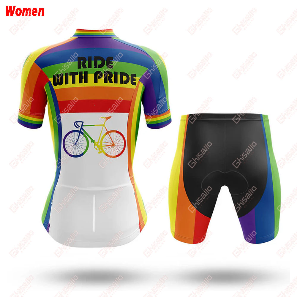 ライドウィズプライドポリエステルサイクリング服ユニフォームジ - Mountain Biking Outfits Women のレビューと価格