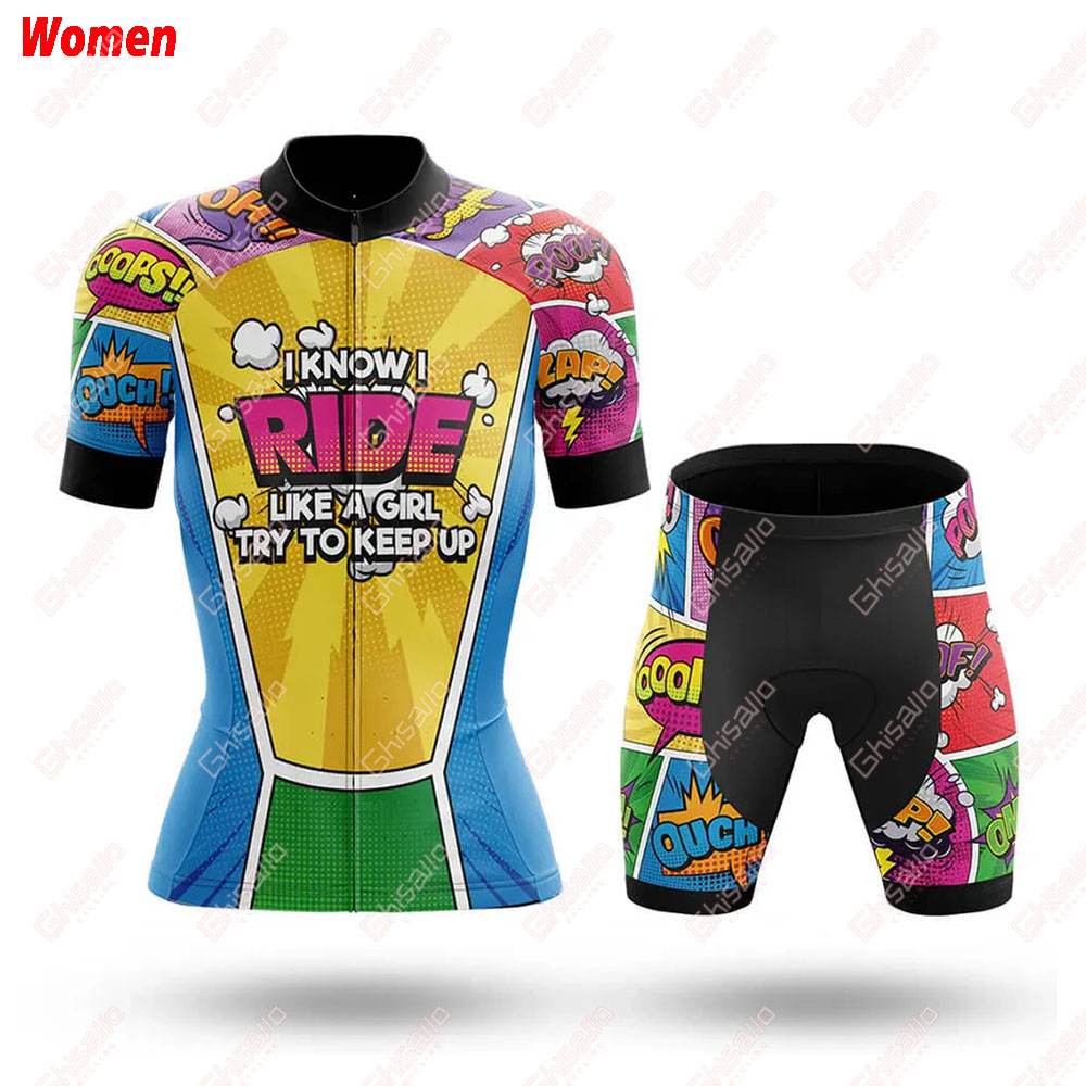 女の子のようなコミックポリエステルサイクリング服制服ジャージ - Mountain Biking Outfits Women のレビューと価格