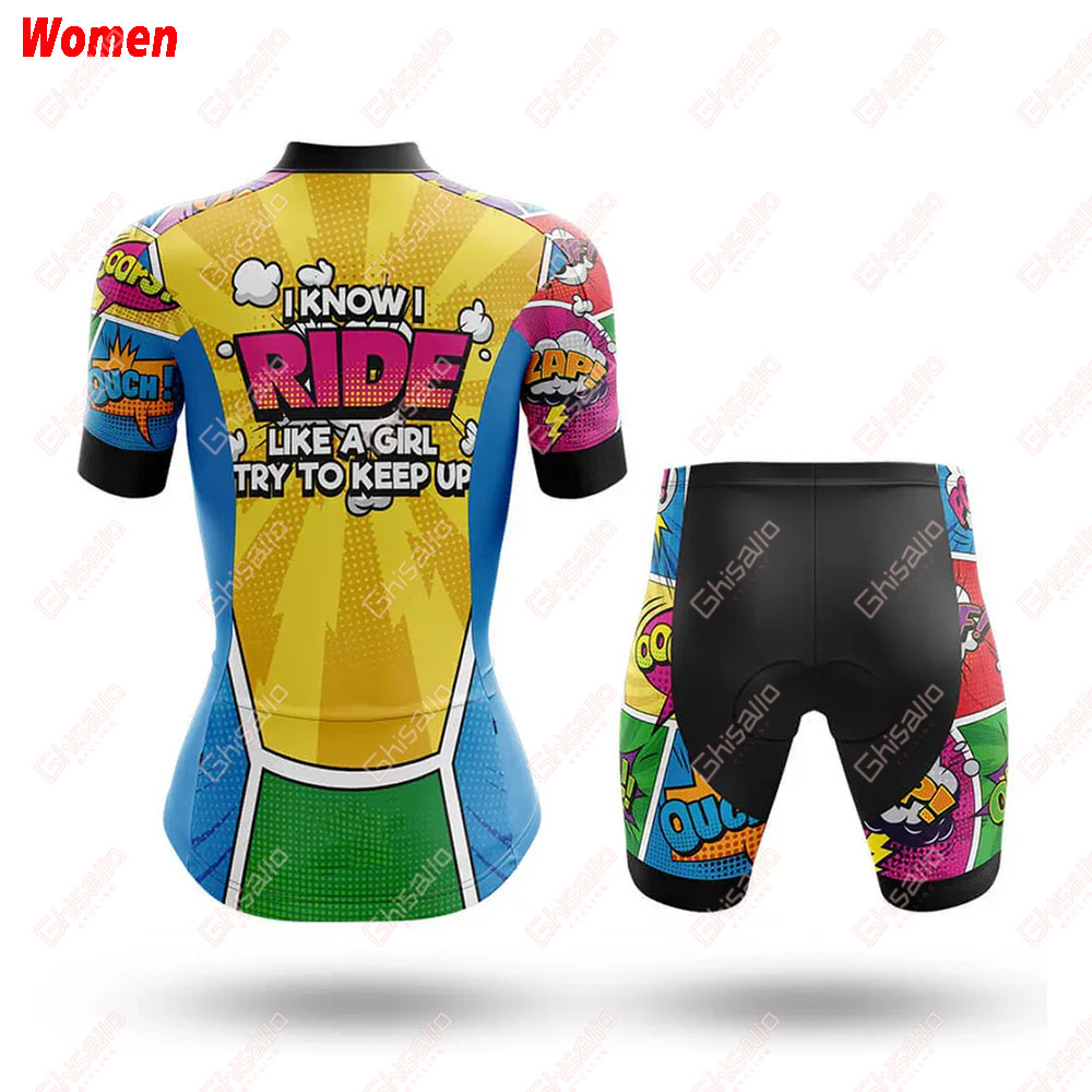 女の子のようなコミックポリエステルサイクリング服制服ジャージ - Mountain Biking Outfits Women のレビューと価格