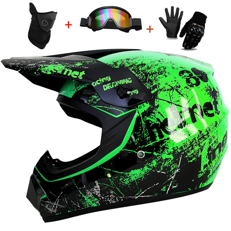3 個の子供用オフロードフルヘルメット、モトクロスカスコ、カ - Mountain Biking Full Face Helmet のレビューと価格