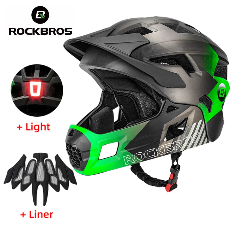 ROCKBROS キッズ用着脱式フルフェイスバイクヘルメット - Mountain Biking Full Face Helmet のレビューと価格