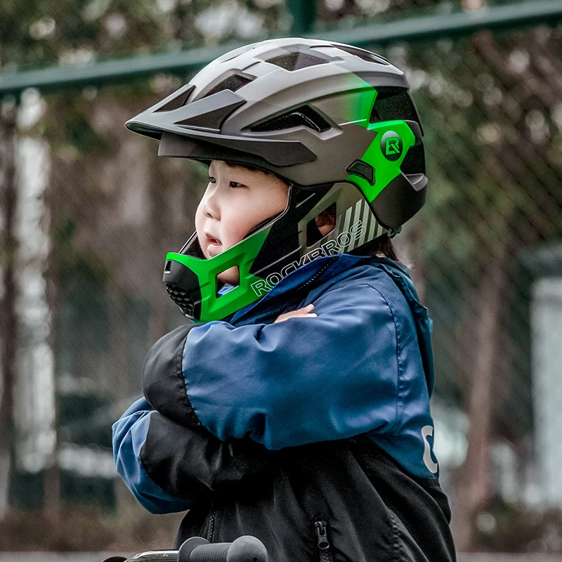 ROCKBROS キッズ用着脱式フルフェイスバイクヘルメット - Mountain Biking Full Face Helmet のレビューと価格