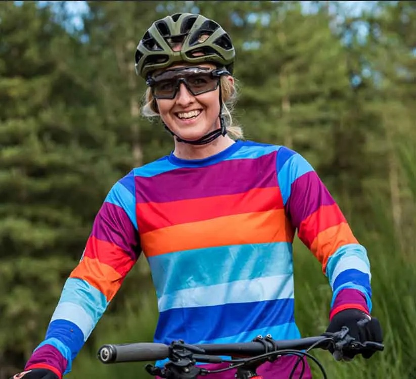 女性用クロスカントリーバイクウェア ダウンヒル長袖シャツ マ - Mountain Biking Long Sleeve Shirt のレビューと価格