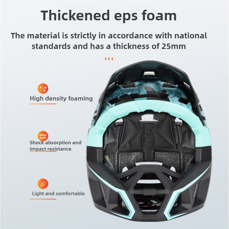 新成人用フルフェイスマウンテンバイクヘルメット迷彩オフロード - Mountain Biking Full Face Helmet のレビューと価格