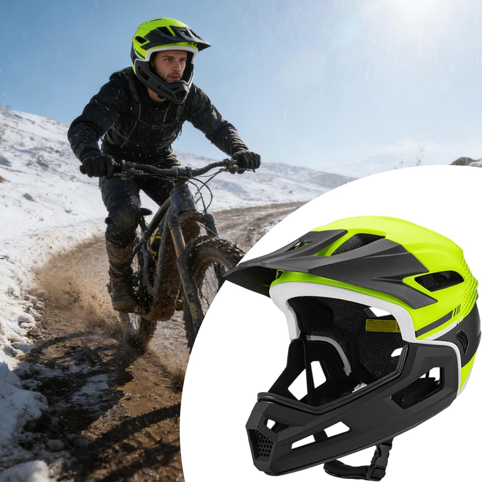 フルフェイスマウンテンバイクヘルメットサイクリングヘッドカバ - Mountain Biking Full Face Helmet のレビューと価格