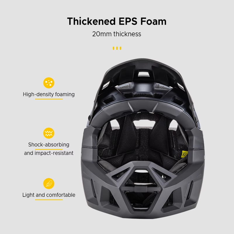 フルフェイスマウンテンバイクヘルメット 大人用レーシングダウ - Mountain Biking Full Face Helmet のレビューと価格
