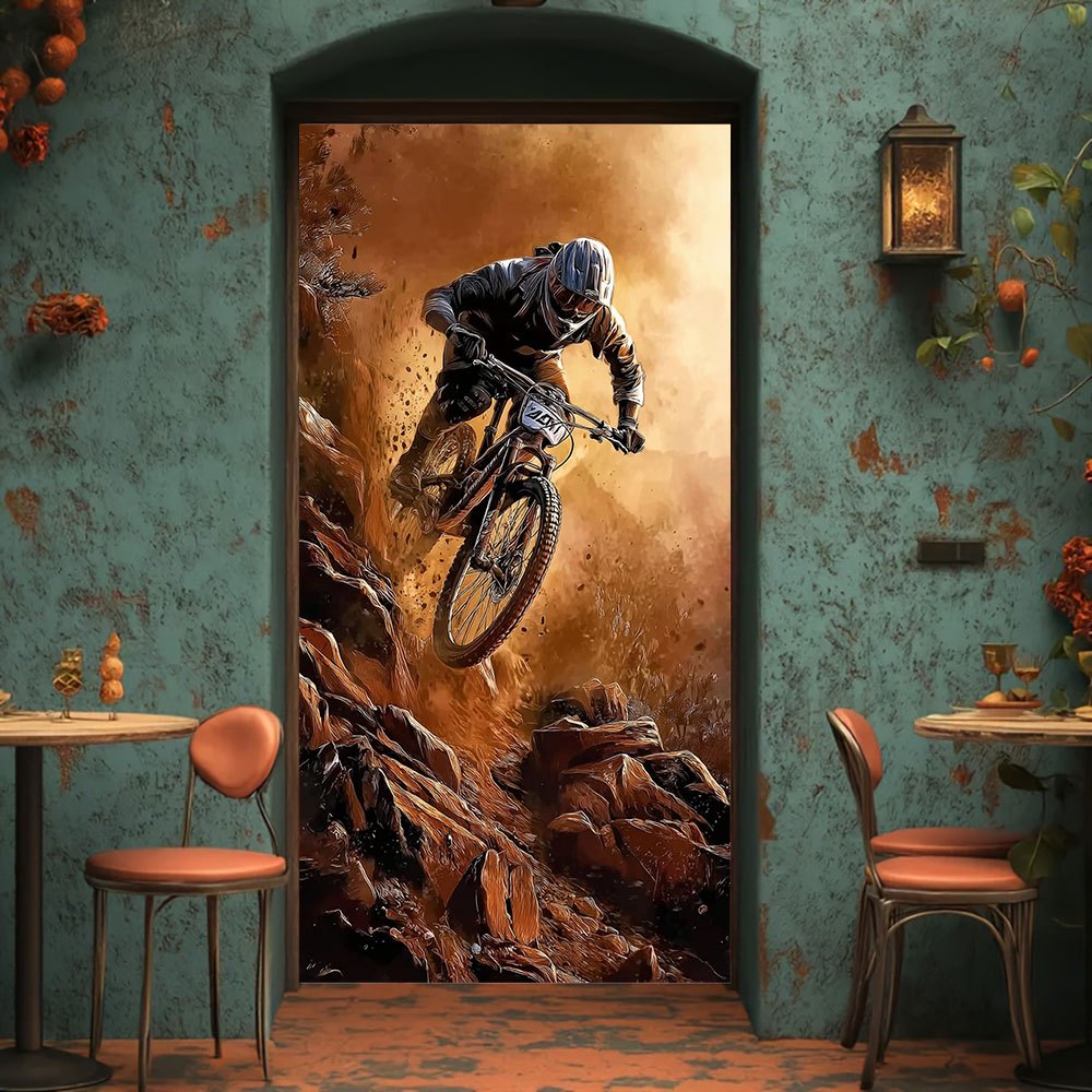 2D平面カーテン、2Dドア装飾バナー、1個のマウンテンバイク - Mountain Biking Events のレビューと価格
