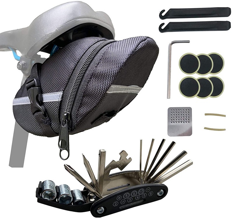 自転車リアシートバッグ、テールバッグ、タイヤ修理ツールセット - Mountain Biking Bag のレビューと価格