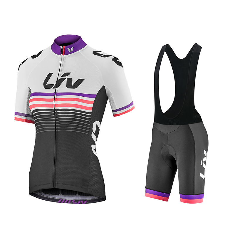 Liv-女性用サイクリングジャージとよだれかけショーツ,半袖 - Mountain Biking Pants のレビューと価格